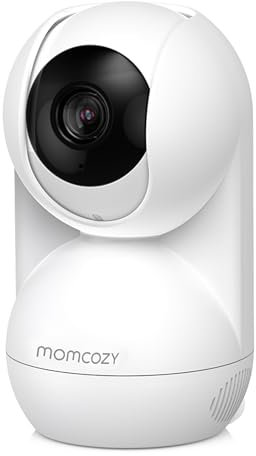 momcozy Babyphone BM03 Add-On-Kamera, Full HD 1080P Auflösung, 2-Wege-Audio, PTZ-Zoom, Temperaturerkennung, Nachtsicht, einfach anzuwenden, hinzufügbare SD-Karte (Nicht kompatibel mit BM01 Babyphone)