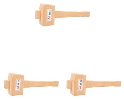 Juego de 3 mazos de madera de carpintero de 10 pulgadas con mango de martillo para carpintería