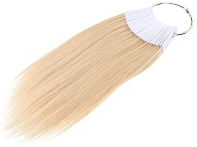 ARTSEWPLY 30pcs Human Hair Color Samples Pack 9-level Dye Shades, Real Human Hair Test Bundles for Salon Colour Testing and Training Accessories