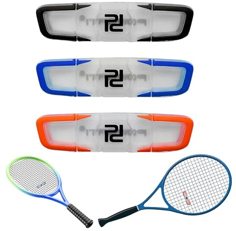 DCYQAIN 3PCS Tennis Vibration Damper, 65 x 17 x 8mm / 2.6 x 0.7 x 0.3in Long Stripes Tennis Racket, Badminton Rackets Shock Absorbers Tennis Racket Dampener, Vibration Absorber for TennisPlayers