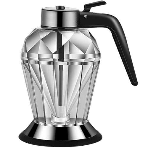 Lepidi 200ml Dispenser di Miele in Vetro Antigoccia, Dispenser Miele, in Vetro Antigoccia, Rande Barattolo di Sciroppo ad alta Capacità, per Sciroppo Zucchero