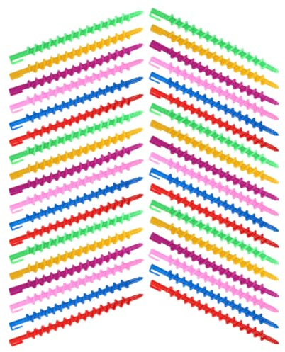 jojofuny Varillas Espiral Suaves y Cómodas para Permanente de Cabello 40 Piezas de Plástico Abs Color Aleatorio para Peinado Personal y Salón de Belleza