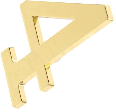 Ciieeo Metal Magnetic House Numbers with Strong Magnet Gold Solid Number Plaque for Mailbox and Door for Home Hotel Rental Property (set of 4)