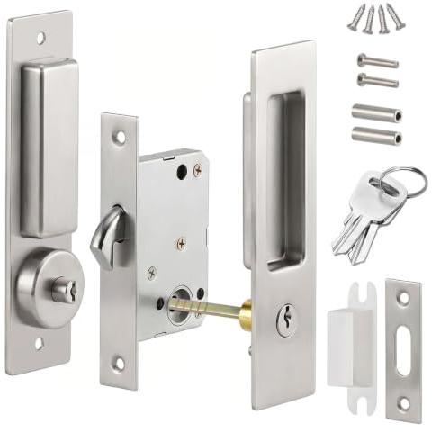 Neikafan160mm Cerradura Empotrable para Puerta,Manilla Invisible con Llave