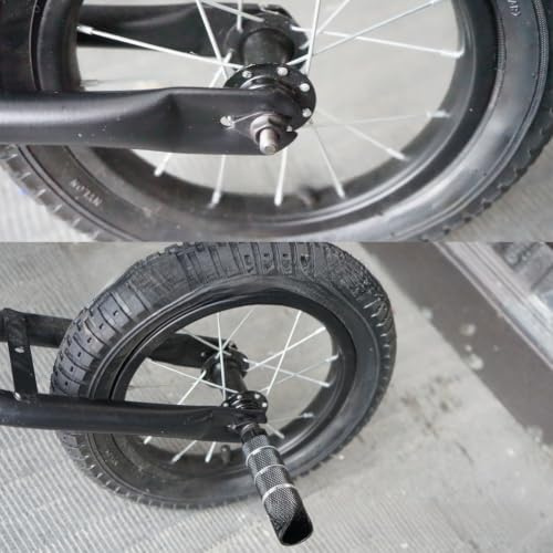 Cykelpedal spikar 2 st halkfria fotstöd för MTB bakaxel för trick ridning CNC aluminiumlegering 100 mm svart
