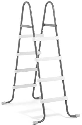 Intex Steel Frame Above Ground Swimming Pool Entry/Exit Ladder for 48 High Wall Pools, 300 Pound Capacity, Accessory Only, Pool Not Included