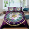 Loussiesd Uhr Thema Betten Set Chic Retro Roman Stil Bettwäsche 200x200cm Sternbild Bettbezug Set für Jungen Mädchen Erwachsene Schlafzimmer Dekor Maschine Muster Galaxie Astrologie