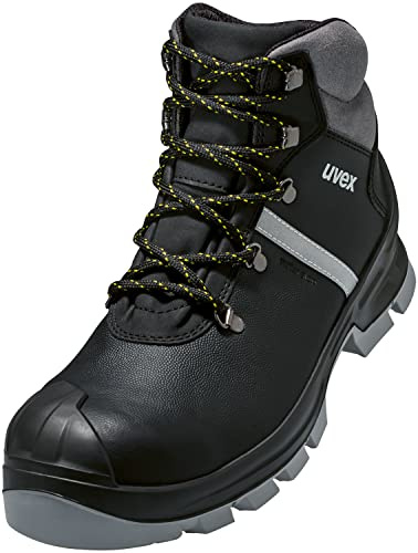 Uvex 2 construction S3 SRC - wasserabweisende Leder Sicherheitsstiefel - Metallfrei - Gr 43