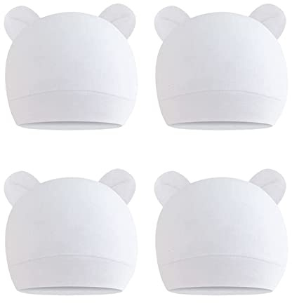 imKutie Newborn Baby Hat Infant Beanie Hat Cotton Newborn Hospital Nursing Hats Mittens Set for Boys Girls Unisex 0-3 Months