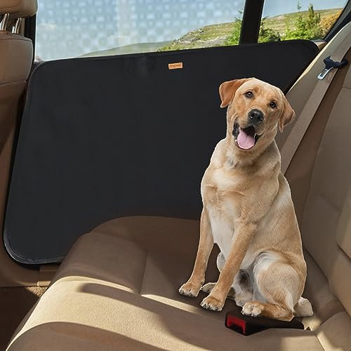 MIGHTYDUTY Car Door Protector Dog 2 Pack Waterproof Washable Oxford Pet Car Door Covers from Dog Scratching for Most Cars Travel(Black)