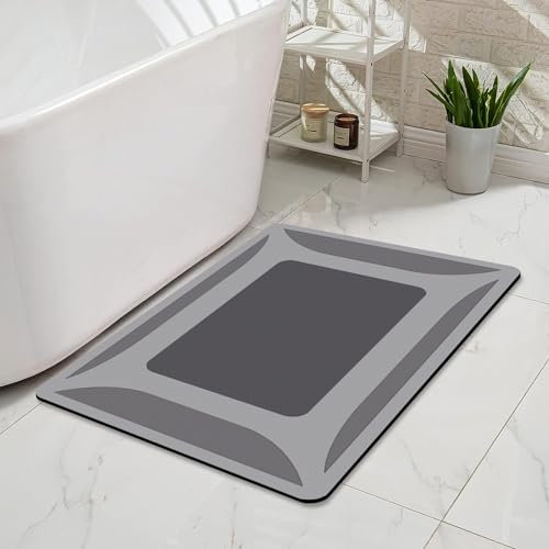 PJOETYONE Badematte Saugstark Badezimmerteppich absorbierender 40x60cm schnelltrocknende Badematte Rutschfester Badteppich duschvorleger Waschbar Badvorleger Saugfähig Hellgrün