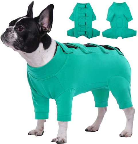 Kuoser Hundebody Nach Op, Hunde Schlafanzug, Hundepyjama Mittlere Hunde, Hundebody Nach Kastration, Op Body Hund, Hunde Op Body Mit Bein Grün S