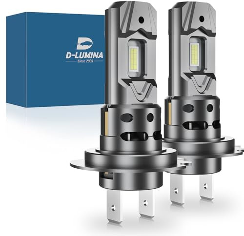 D-Lumina H7 LED Headlight Bulbs, 16000LM High/Low Beam Conversion Kit - 2 Pieces, 6500K Color Temperature