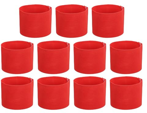 PATIKIL Soccer Captain Armband, 11 Pcs Captain Arm Bands for Soccer Elastic Captain Arm Band Sports Captain Armbands for Youth Adult Football Team Training Red