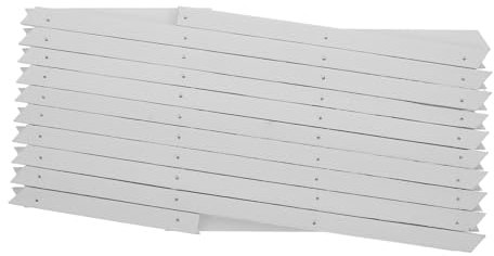 BESPORTBLE Clôture en Bois Traité Anti-Corrosion Treillis Extensible pour Plantes Grimpantes Intérieur Et Extérieur, Treillage Mural Blanc H44, Accessoire Jardin Multifonction Imperméable Solaire