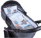 Babylux 2 TLG. Set Bezug für Kinderwagen Stubenwagen oder Wiege Garnitur Bettwäsche Kissen Decke 60 x 78 cm (53. Eule Blau)