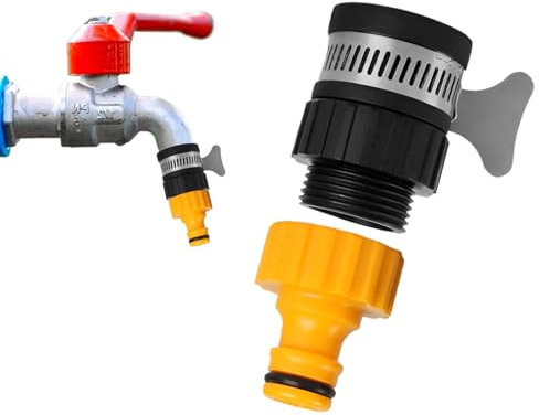 Qianeffort Hose Tap Connector,14-17mm Mixer Tap Hose Connector,Hose Connector to Tap,Garden Tap Hose Connector,Kitchen Tap Hose Connector,Flexible Hose Pipe Tap Connector for Garden Kitchen