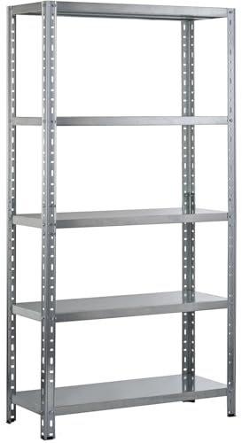 SCAFFALE SCAFFLATURA in Metallo per Officina E Garage 150x75x30 cm | SCAFFALE in Metallo Completo di FERRAMENTA di Montaggio | Portata Massima 200 kg