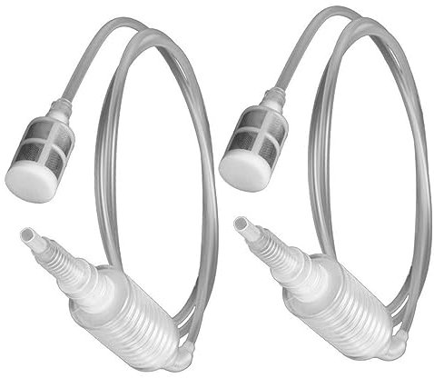 JUMPLAWN 2piezas Bomba De Sifón Manual Con Filtro Antiobstrucción Para Trasvase De Gasolina Agua y Aceite Manguera Práctica Ligera Para Coche y Viaje