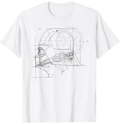 Star Wars - Maglietta con schema del casco di Darth Vader Maglietta