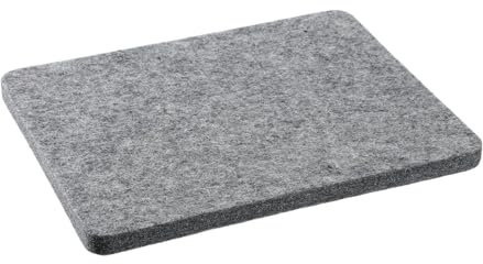 Almohadilla de fieltro de aguja de lana, alfombrilla de fieltro de esponja gris, 9.6 x 8 x 0.51 pulgadas de grosor, base firme, alfombrilla de prensado de agujas para planchar de lana, proyectos de