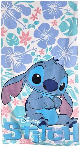 Theonoi Disney Lilo y Stitch - Toalla de baño infantil (70 x 140 cm, 100% algodón, certificado Öko Tex)