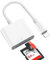Lighting to SD Card Reader for i-Phone,USB OTG Adapter Compatible SD/TF Card,Lighting to USB OTG Adapter Compatible with i-Phone i-Pad, i-Pad to USB Adapter,Card Reader,USB Flash Drive (White)