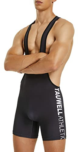 Gymskop Men's Wrestling Singlets Athletic Supporters Slim Fit Sport Bodysuit One Piece Sleeveless Active Training Wrestling Leotard Weightlifting Jumpsuits