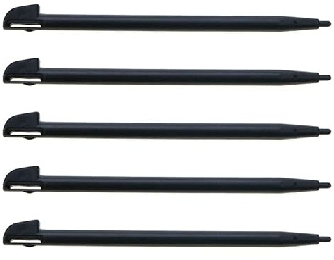 5PCS Plastic Stylus Pen Game Console Screen Touch Pen Replacement for wii u WIIU Console (Black)