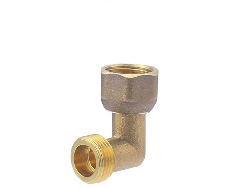 Curva con dado libero maschio-femmina 3/8 | Ottone grezzo resistente | Connessione sicura per impianti sanitari e riscaldamento | Facile da installare e durevole | QUICK PLOMBERIE