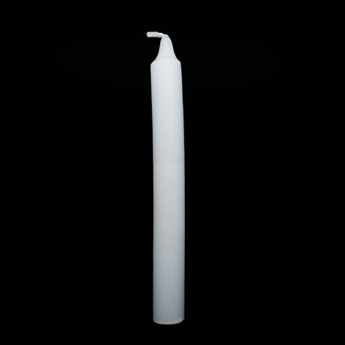 Candela Bianca da 22cm, Tinta nella Massa per Rituali per la Purezza - Ideali per Rituali o decorazioni interni