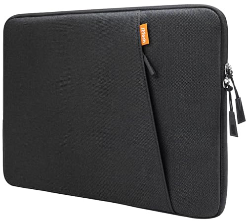 JETech Laptop Hülle für 16 Zoll MacBook Pro (M1-M5, 2019-2026), wasserdichte Laptoptasche mit Tasche, Kompatibel mit 16 Zoll Notebook (Schwarz)