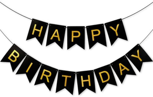 Happy Birthday Guirnalda, Pancarta Feliz Cumpleaños, Banderola Feliz Cumpleaños Decoración Happy Birthday, Pancarta Banderín Banner, Decoración de Fiesta de Cumpleaños para Niños y Adultos