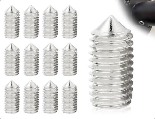 AOYEGIC 12 pièces vis sans tête,poignée de porte broches filetées M6x6,vis sans fin à six pans creux avec dôme conique,utilisées pour l'ingénierie mécanique,la réparation automobile