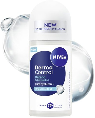 NIVEA Derma Control Defend Antisudorifique Femme 72h Bille Protection Acide Hyaluronique 50ml
