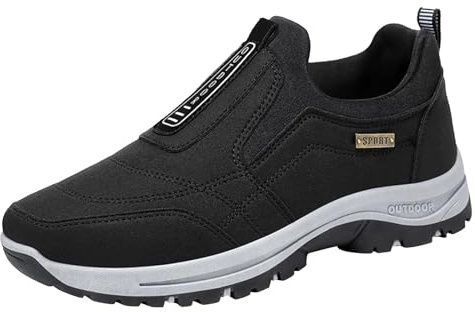 Scarpe da esterno da uomo senza allacciatura, scarpe da trekking a larghezza ampia, scarpe da trekking antiscivolo, scarpe sportive leggere, scarpe da passeggio comode, scarpe sportive da tempo libero