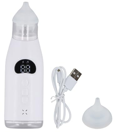 Aspiratore Nasale Neonato Elettrico con Musica, Lavaggio Nasale Bambino, Pulisci Doccia Naso con 9 Livelli Di Aspirazione e 2 Punte in Silicone, Ricaricabile per Piccoli e Neonati