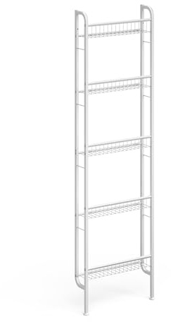 Vicco Scaffale a scala Klivo, Bianco, 44.5 x 160 cm con 5 ripiani