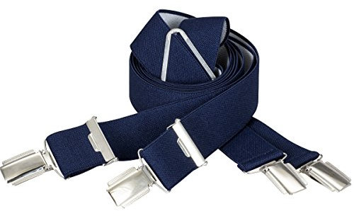 LINDENMANN Hosenträger Herren X-Form, Größe/Size:120, Farbe/Color:blau