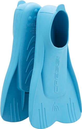 Cressi Mini Light Fins - Kurze Unisex-Kinderflossen zum Tauchen, Schnorcheln und Schwimmen, Azurblau, 25/28