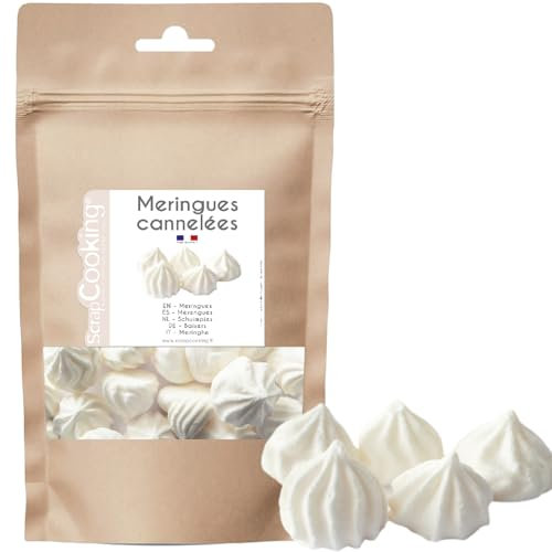 ScrapCooking - Meringues Cannelées 40 g - Décorations Gâteaux, Pâtisseries - Fabriquées en France - 4583