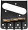 Wilkinson WTB Ashtray Brass Compensated 3-Saddle Telecaster Bridge for Tele Guitar, Black