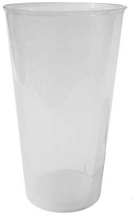 TELEVASO - 200 uds - Vasos plastico duro desechables Vaso Cocktail 480 ml Reutilizable - Polipropileno (PP) - Color traslúcido - Vaso ecológico Libre de BPA, Ideal para cerveza, cubatas, agua