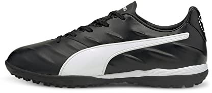 PUMA Unisex King Pro 21 TT Turf Football Trainers, Black White, 44.5 EU