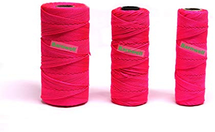 Barnwell Fluorescent Hi-Vis Pink Braided Nylon Masons Builders Brick Block Line Bricklayers (250ft (75m))
