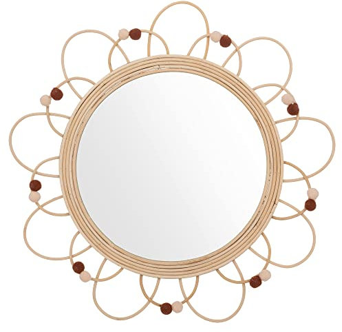 Atmosphera - Espejo Infantil Campagne - ratán y Cristal - D38 cm