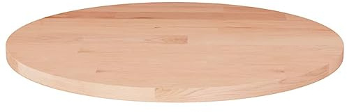 vidaXL Runde Tischplatte Massivholzplatte Eichenplatte Holzplatte Platte Ersatztischplatte Ø40x1,5cm Unbehandeltes Massivholz Eiche