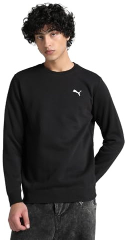 PUMA ESS Crew FL, Sudaderas Con tripulación Homme, PUMA Black,