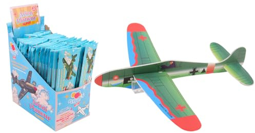 FLYPOP'S - Glidflygplan - Kermesse Game - 131014 - Grön - Kartong - Barnleksak - Gåva - Flygplan - Födelsedag - Retro - 18 cm - Från 3 år