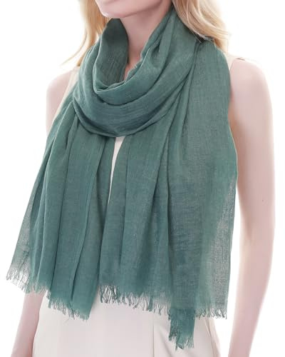 RIIQIICHY Sciarpa Verde Foulard Donna Pashmina Scialle Stola Elegante Cerimonia Invernale Primaverile Leggera Morbide Lunga Autunnale Estiva